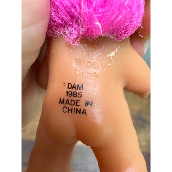 Thomas Dam Norfin Troll Doll Vintage 1985 With Pink Hair 3" Collectible Figure - Picture 6 of 8
